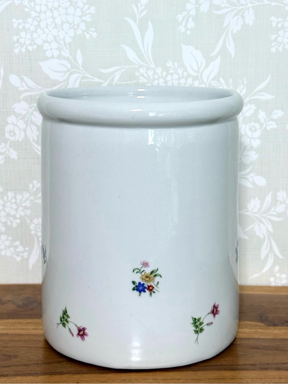 White Floral Ceramic Utensil Crock by BIA Cordon Bleu